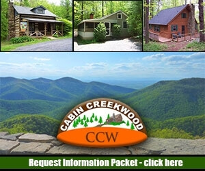 Cabin Creekwood Rentals along the Blue Ridge Parkway in Virginia