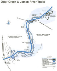 Otter Creek and James River Trails Map
